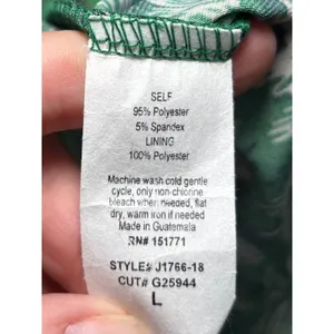 Stitch Fix Kaileigh‎ Rica Green Abstract Cropped Jumpsuit Large Tie Belt Strappy thumbnail 7
