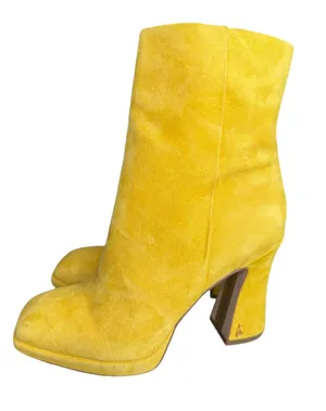 Jaye Platform Suede Boots Size 7.5 Sunny Yellow Color. thumbnail 10