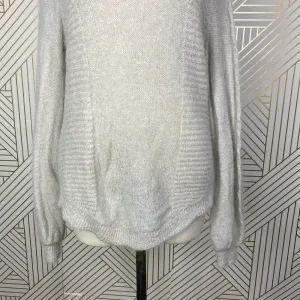 Sundance Catalog Wool Mohair Knit Beige Ribbed Sweater Size US‎ Large thumbnail 6