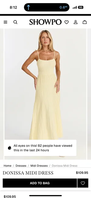 NWT Showpo DONISSA MIDI DRESS size 6 thumbnail 3