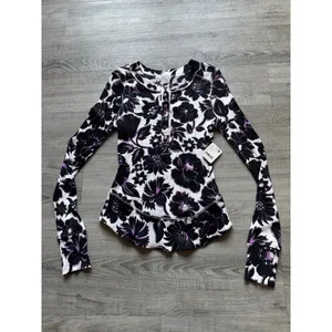 Free People Movement Rally Printed Layer Size Small Garden Floral Lilac thumbnail 5