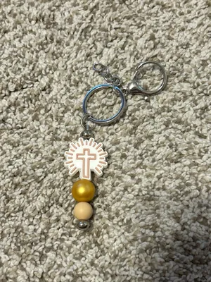 Cross keychain Gold thumbnail 1