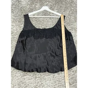 Y2K Jones New York Silk Cami Top Lace Trim Black Whimsigoth Plus Size 22W NWT thumbnail 10