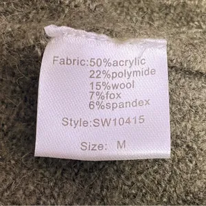 Elan Olive Green Wool Fox Blend Sweater Medium V Neck Balloon Sleeve Oversized thumbnail 6