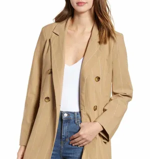 NWT Prima X Nordstrom Double Breasted Jacket Trench Coat Large thumbnail 3