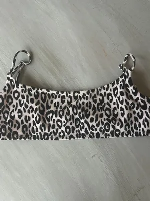 Triangl Leopard Print Bralette Bikini Top Textured Size Small thumbnail 10