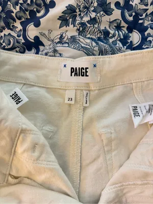 Paige Anessa Raw Hem High Waist Crop Wide Leg Utility Jeans thumbnail 3
