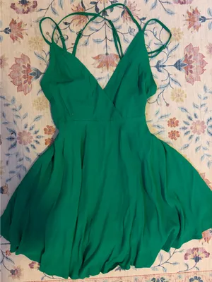 Green Flowy Dress Forever 21 thumbnail 1