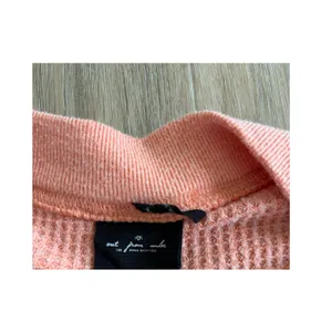 Out From Under Waffle Knit Henley Top Peach Coral Size Small Cozy Lounge thumbnail 3