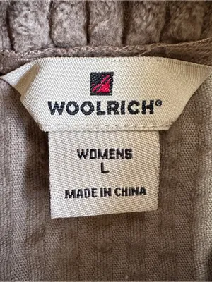 Woolrich Short Jacket Womens L Brown Full Zip Wide Corduroy Pockets 100% Cotton thumbnail 7