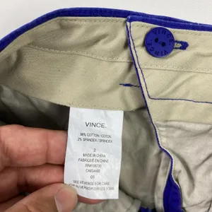 Vince Pants Womens 2 Blue‎ Chino Stretch Slim Ankle Cuffed Hem Mid Rise Casual thumbnail 13