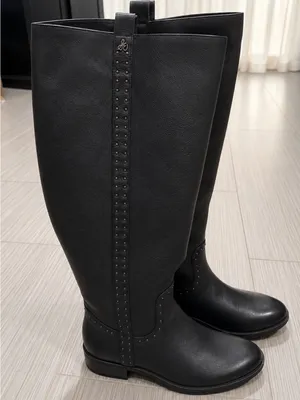Sam Edelman Prina Wide Calf Black Leather Riding Boots 6.5W NWB thumbnail 5