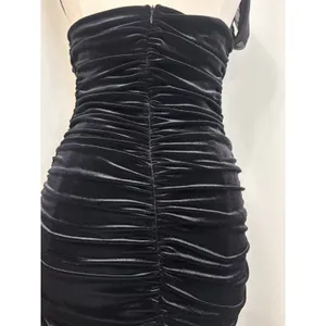 Club L London Seductress Square Neck velvet Ruched Midi Dress Black Sz 10 sexy thumbnail 6
