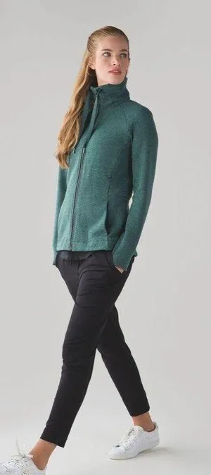 Lululemon &go Take-Off Fleece Heathered Deep Green Size 4 thumbnail 1