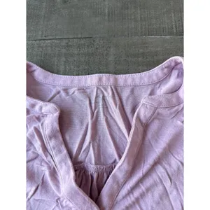 Loft‎ Women's Purple 1/4 Sleeve V Neck 3 button Top Size XL thumbnail 2
