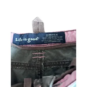 Life Is Good Women's Faded Green Cropped Pants thumbnail 3
