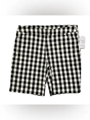 Time and Tru Black & White Gingham Bermuda Shorts Size XL NWT thumbnail 3