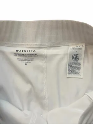 Athleta Women's Match Point High Rise 13 1/2" Pleated Skort in Bright White thumbnail 5