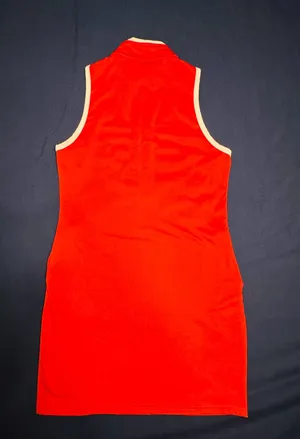 Jess Lea Red & White Quarter-Zip Sleeveless Mini Dress Size S thumbnail 5