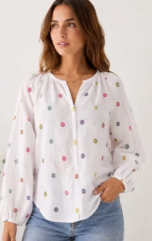 ROLLER RABBIT Kurtoe Embroidered Blouse thumbnail 1