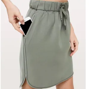Lululemon Athletica Green On The Fly Woven Skirt size 4 olive green skirt​​​ thumbnail 2