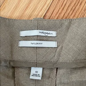 Halogen Dress Pants Womens 10 Wide Leg Tan Old Money Preppy Business Casual thumbnail 5