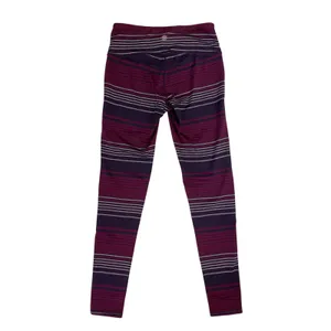 Athleta Womens‎ High Rise Striped Leggings Purple Burgundy Grey Small 349333-01 thumbnail 3