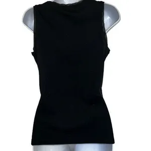WHITE HOUSE BLACK MARKET‎ Black And White Geometric Sequin Top EUC Small thumbnail 5