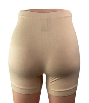 Women's Beige High Rise Waist Trainer Tummy Control Girdle Shapewear Shorts S/M thumbnail 1
