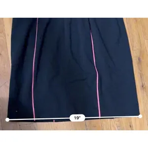 Banana Republic Black Sheath Dress Pink Trim Size 4 Fitted Work L-Sleeve Dress thumbnail 8