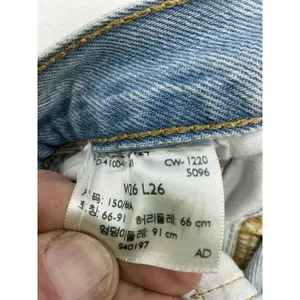 Levi's Womans 501 Light Blue Jeans 26x26 Button Fly Frayed Hem 0257/D-5 thumbnail 4