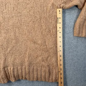 Aerie Women's Small Brown Chunky Knit Oversized Sweater Crew Neck Wool Blend thumbnail 7