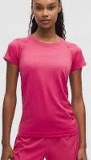 Women's Pink Crewneck Short-Sleeve Top thumbnail 1