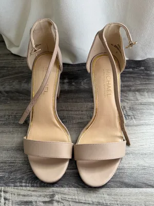 michael kors tan sascha heels thumbnail 1