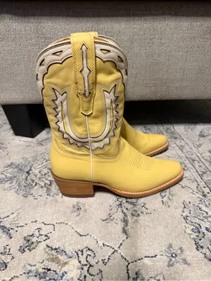 Tecovas The Jolene Pale Yellow Boots Size 6 thumbnail 5