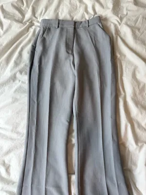 Abercrombie Flare Mid Rise Gray Slacks thumbnail 1