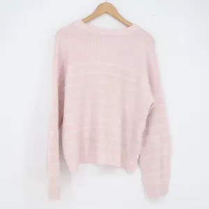 A New Day Sweater Womens XL Pullover Pink Striped Bow Embroidered Excellent thumbnail 5