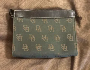 DB Patterned Canvas pouch thumbnail 1