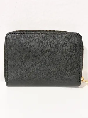 Tory Burch Black Crossgrain‎ Leather Gold Hardware Wallet thumbnail 3