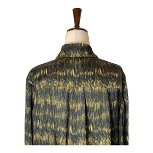 Isabel Marant Black And Gold Long Sleeve Pleated Draped Mini‎ Dress Size M thumbnail 4