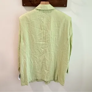 NWT ASOS Lime Green Linen Blend‎ Oversized Blazer Size 14 thumbnail 5