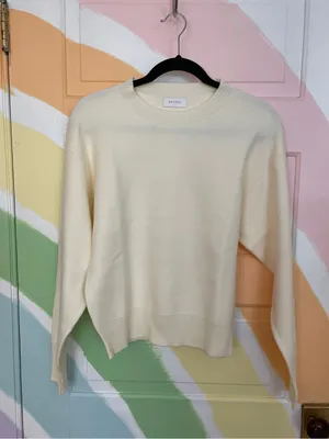 NWOT MESHKI Lauren Knit Trouser & Braxton Cozy Jumper Sweater Set in Ivory 🧡🎀 thumbnail 13