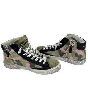 Philippe Model PRSX High Sneaker in Camouflage Military Fuschia Green Size 6 thumbnail 3