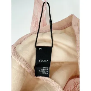 Cider Pink Lace Long Sleeve Crop‎ Top Button Front Size M Witchy Fairy Romantic thumbnail 6