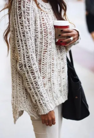 H&M Open Crochet Sweater thumbnail 1