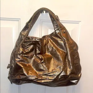 Metallic gold Nine West Women's Handbag y2k purse tote 2000s thumbnail 2