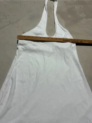 Fabletics White Halter swim coverup terry cloth dress large thumbnail 4