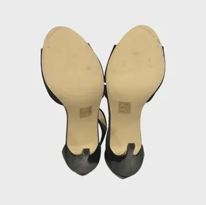 ASOS Women's Black and Gold Metallic Detail T-Strap Stiletto Heels Sz 8 thumbnail 6