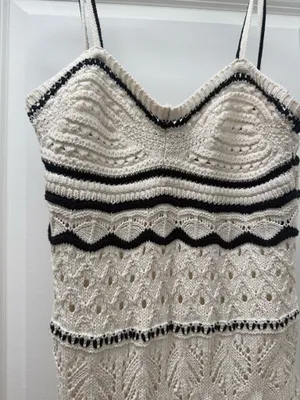 ZARA Crochet Maxi Dress Knit thumbnail 3