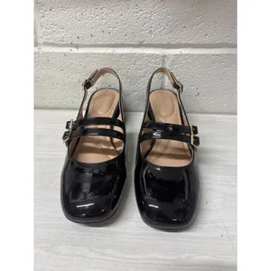 NIB Kelly & Katie Sz 6 Black Faux Patent Leather Pimmie Double Strap Mary Janes thumbnail 2